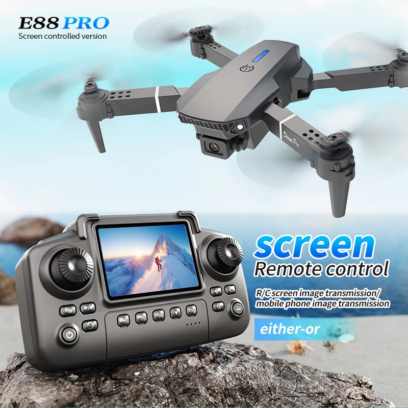 Smart Home Camera - Drone Profesional E88 PRO dengan Layar