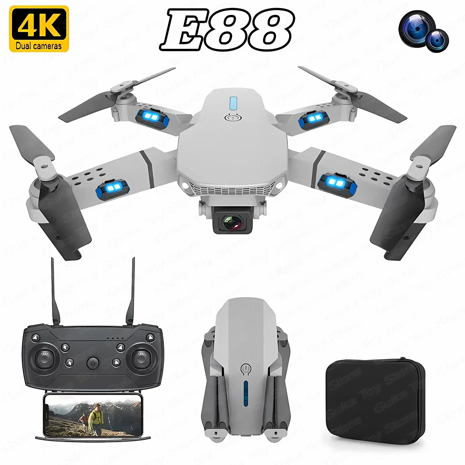Smart Home Camera - E88 Pro Drone FPV kamera sudut