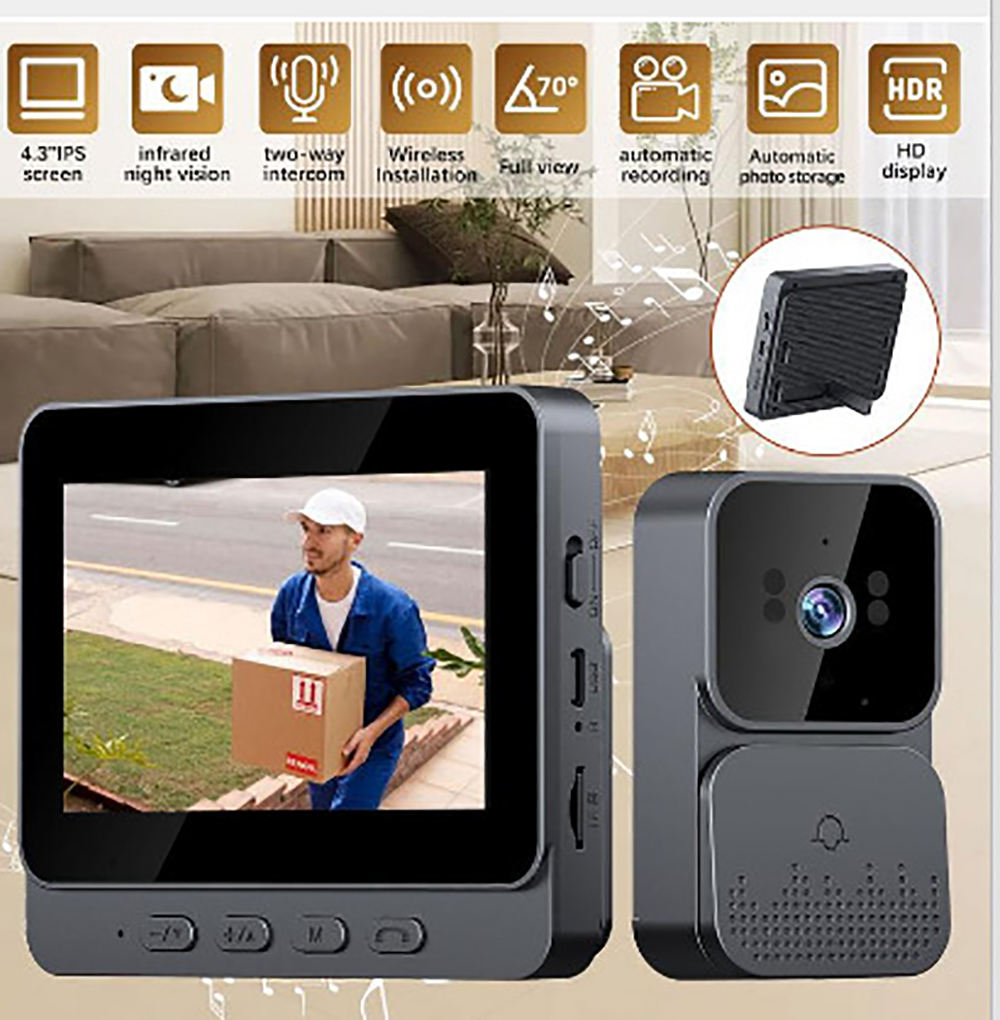 Smart Home Battery Camera - ﻿ Kamera Bel Pintu 4G, Kamera