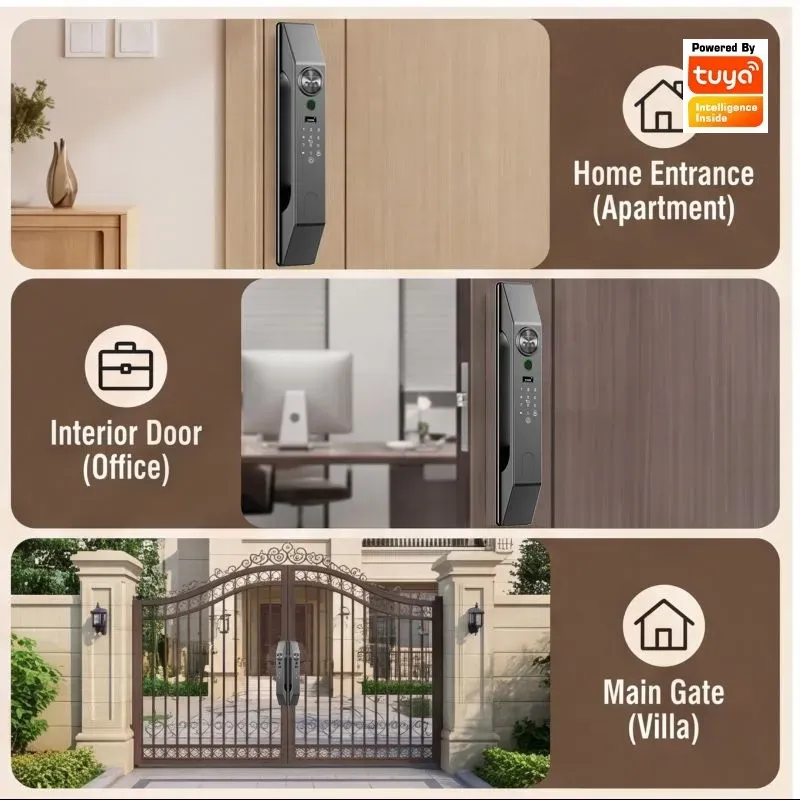 Kunci Pintu Pintar Rumah denga - Smart Home Battery Camera ulasan dan harga