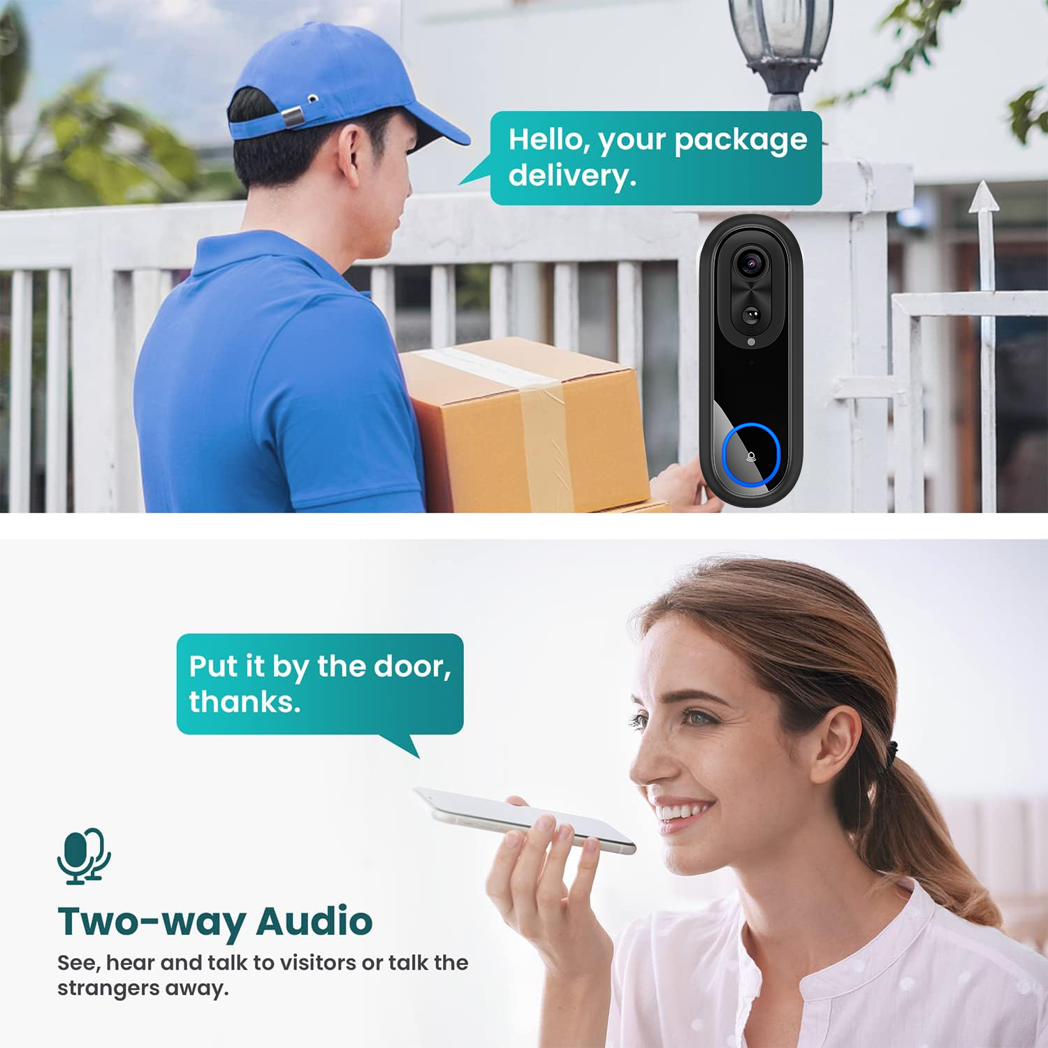 Kamera interkom cerdas IP65, b - Smart Home Battery Camera ulasan dan harga