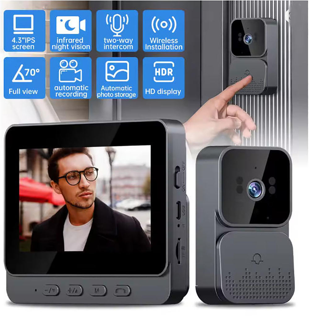    Kamera Bel Pintu 4G, Kamer - Smart Home Battery Camera ulasan dan harga