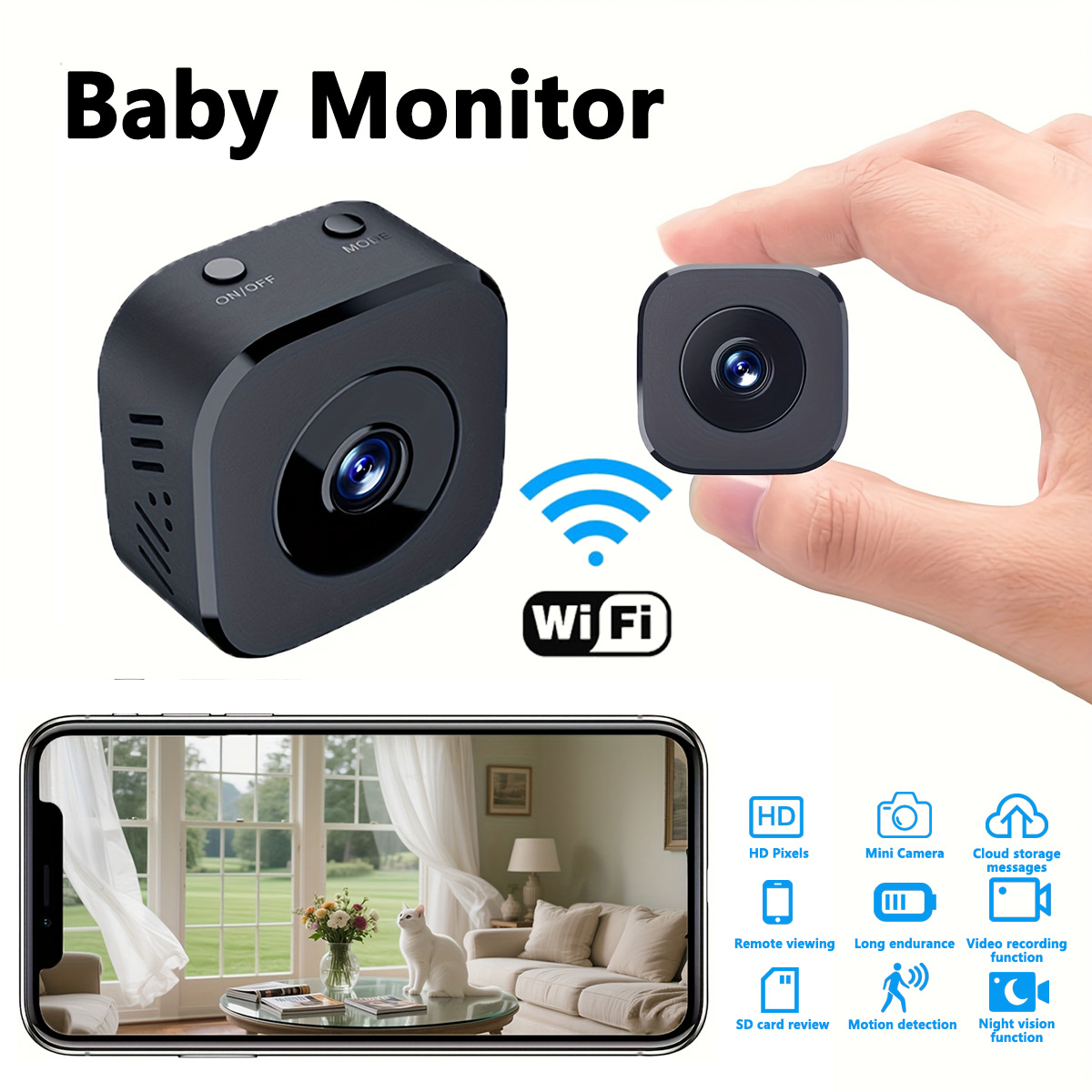 Kamera WiFi Mini HD 1080P Peng - Smart Home Camera ulasan dan harga