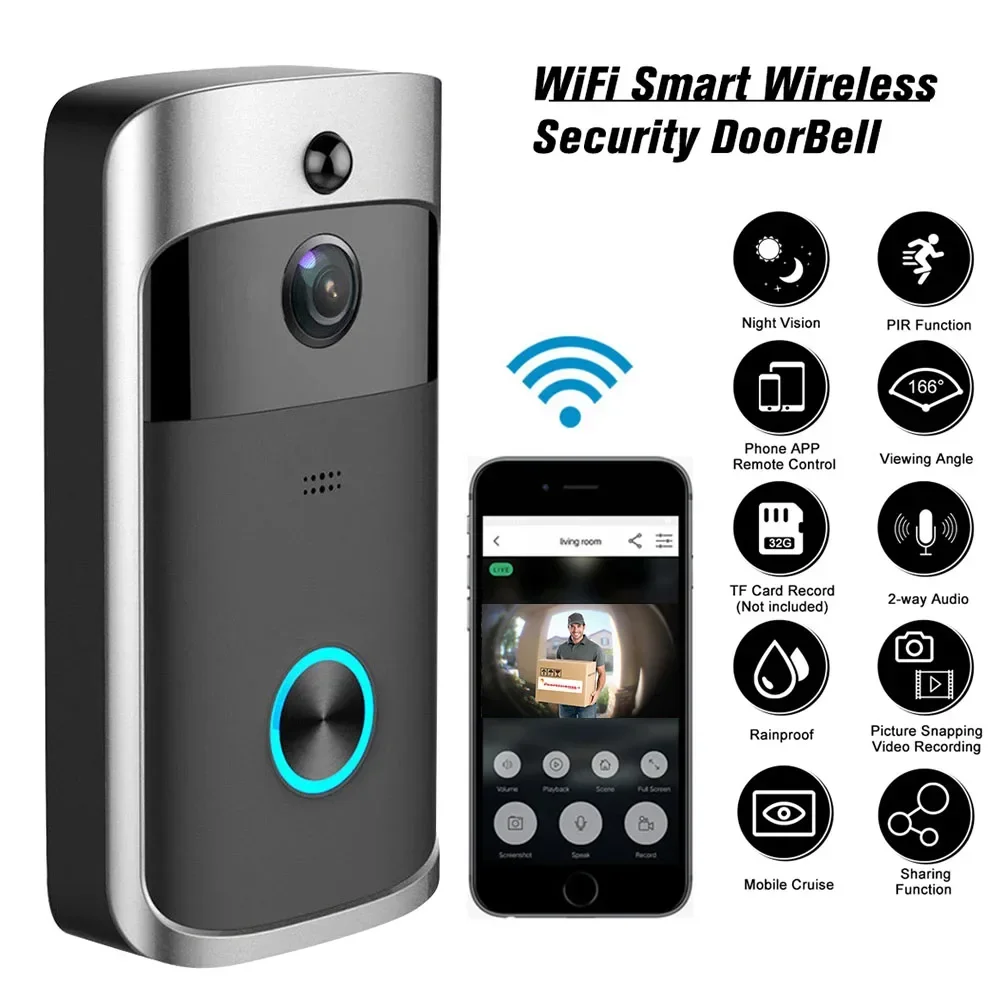 Kamera Bel Pintu Nirkabel WIFI - Smart Home Battery Camera ulasan dan harga