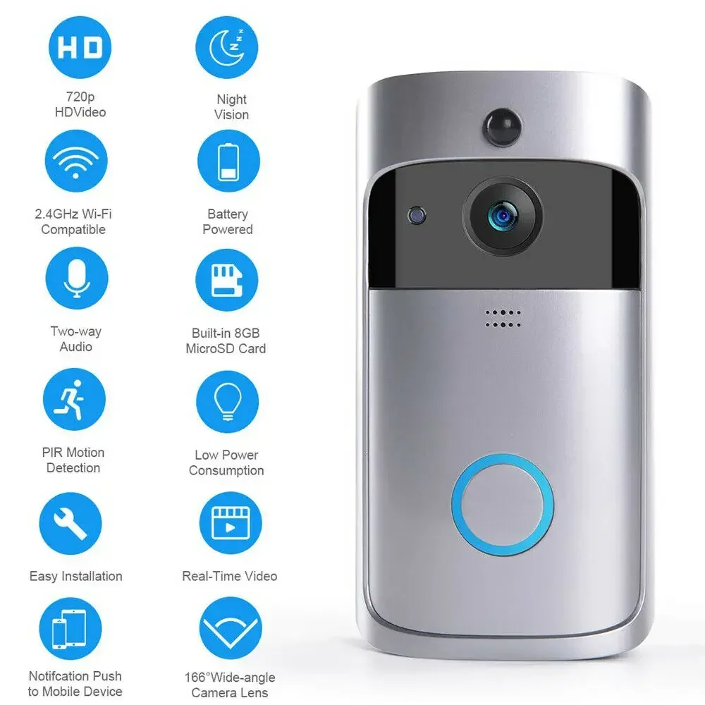 Kamera Bel Pintu Nirkabel WIFI - Smart Home Battery Camera ulasan dan harga